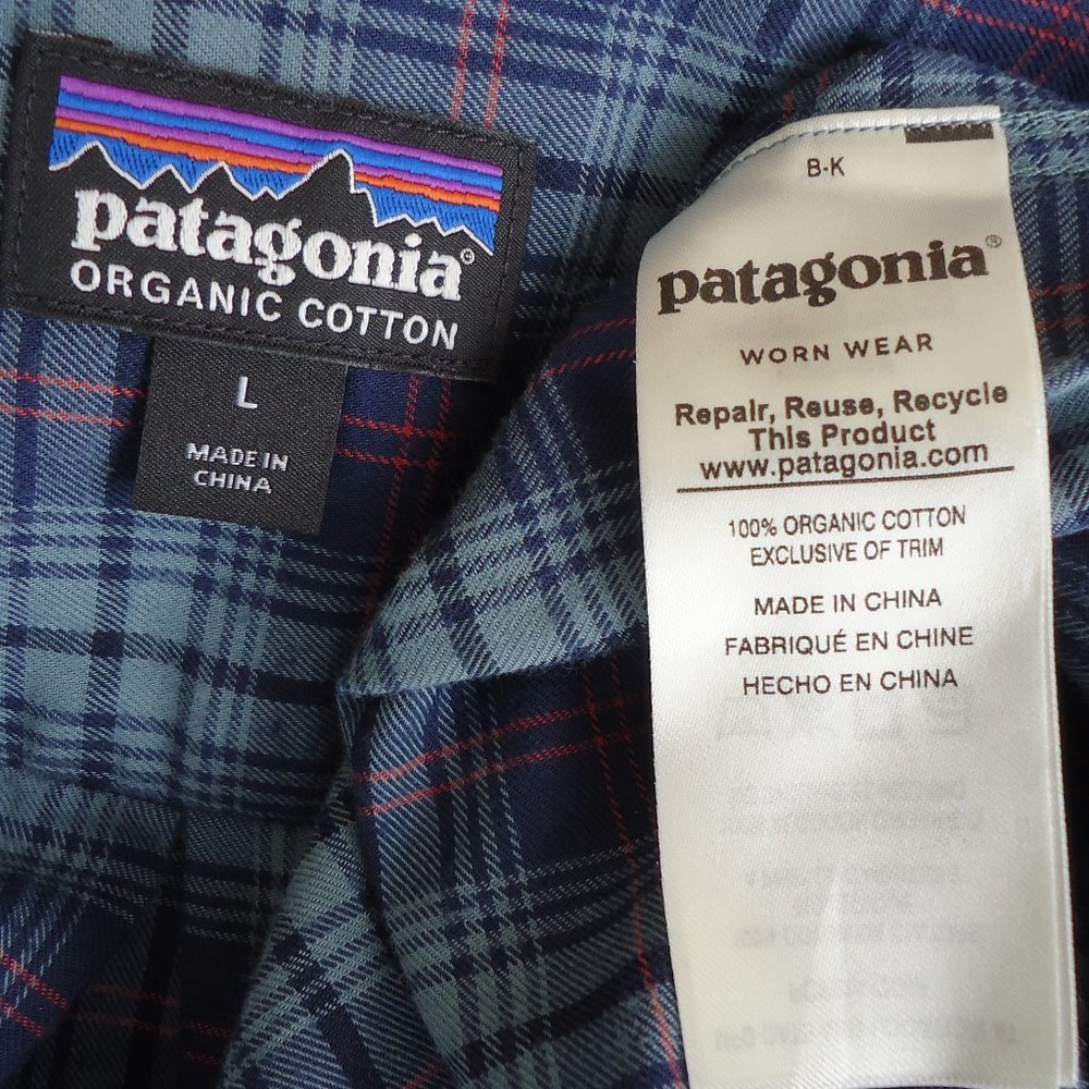 SIZE L. PATAGONIA 100% organic cotton flannel shirt. - Picture 16 of 16